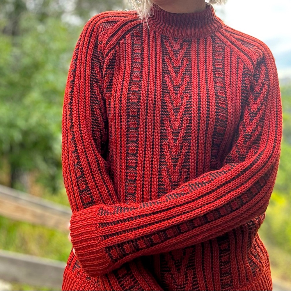 Vintage Kambern chunky knit mock turtleneck